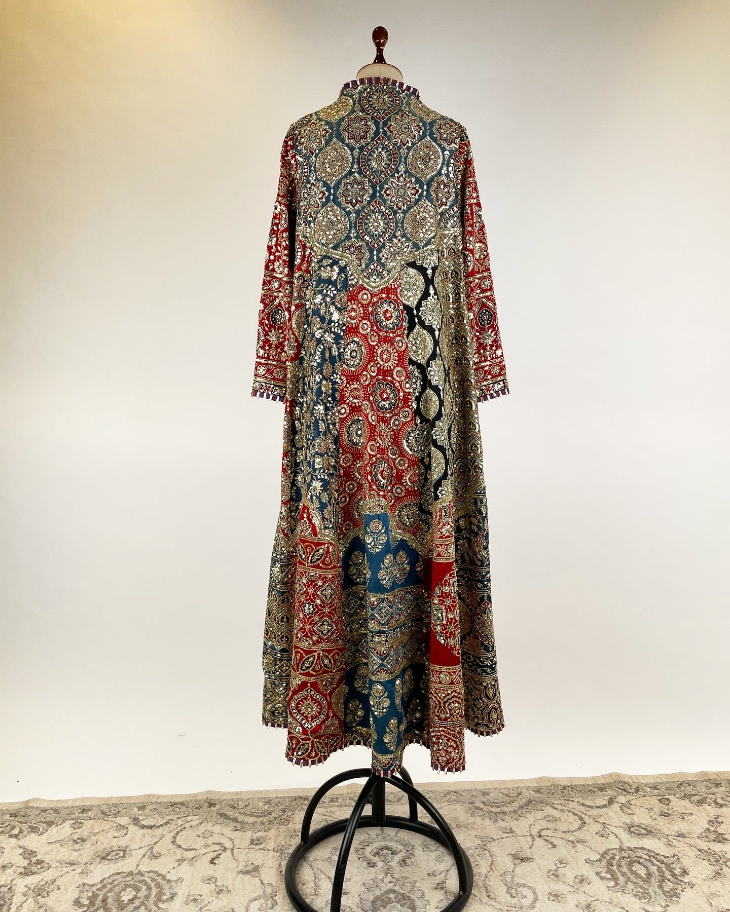 MULTI-PATTERNED AJRAKH - ZARDOSI KALIDAR JACKET