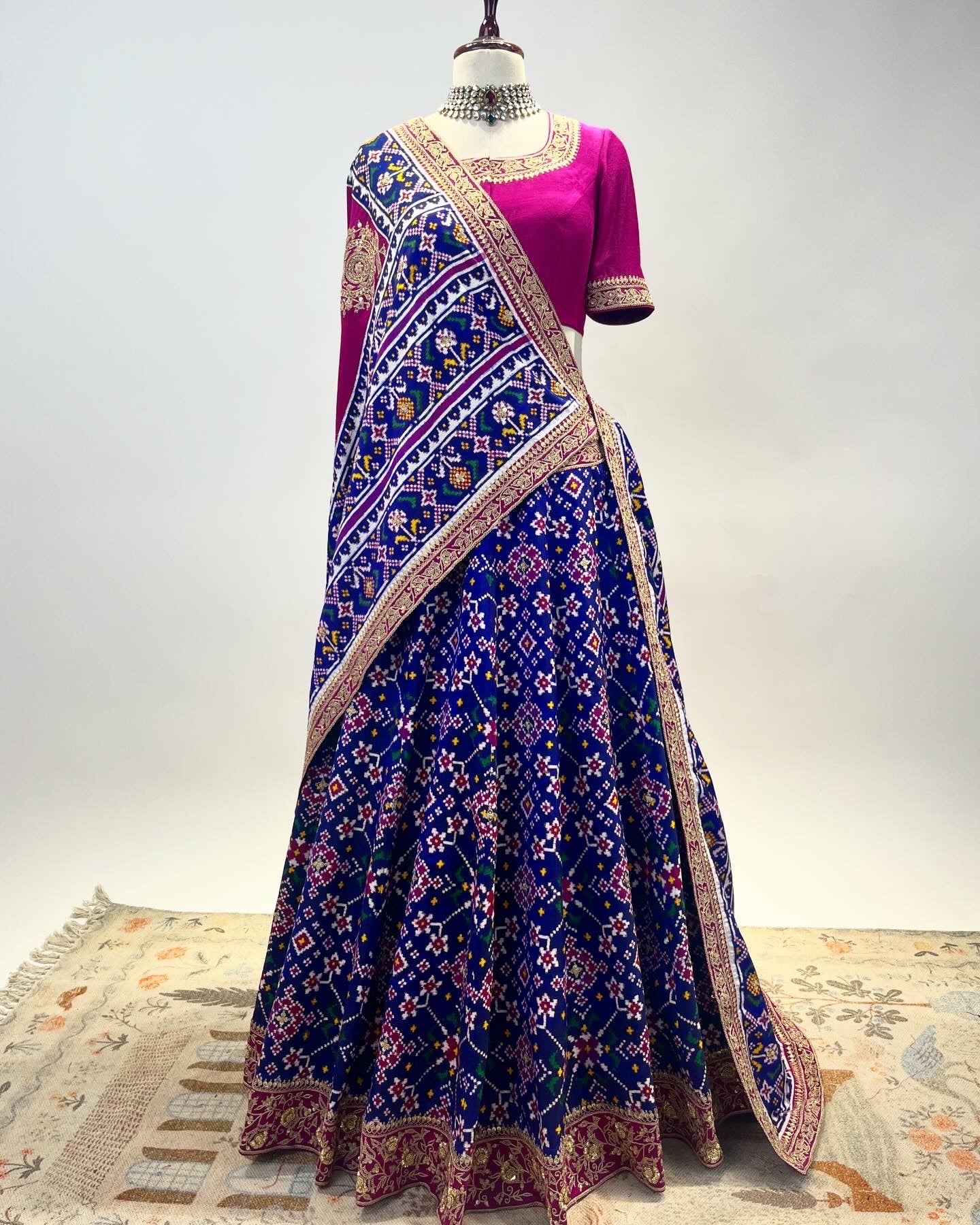 DOUBLE IKAT PATAN PATOLA LEHENGA IN MAROD