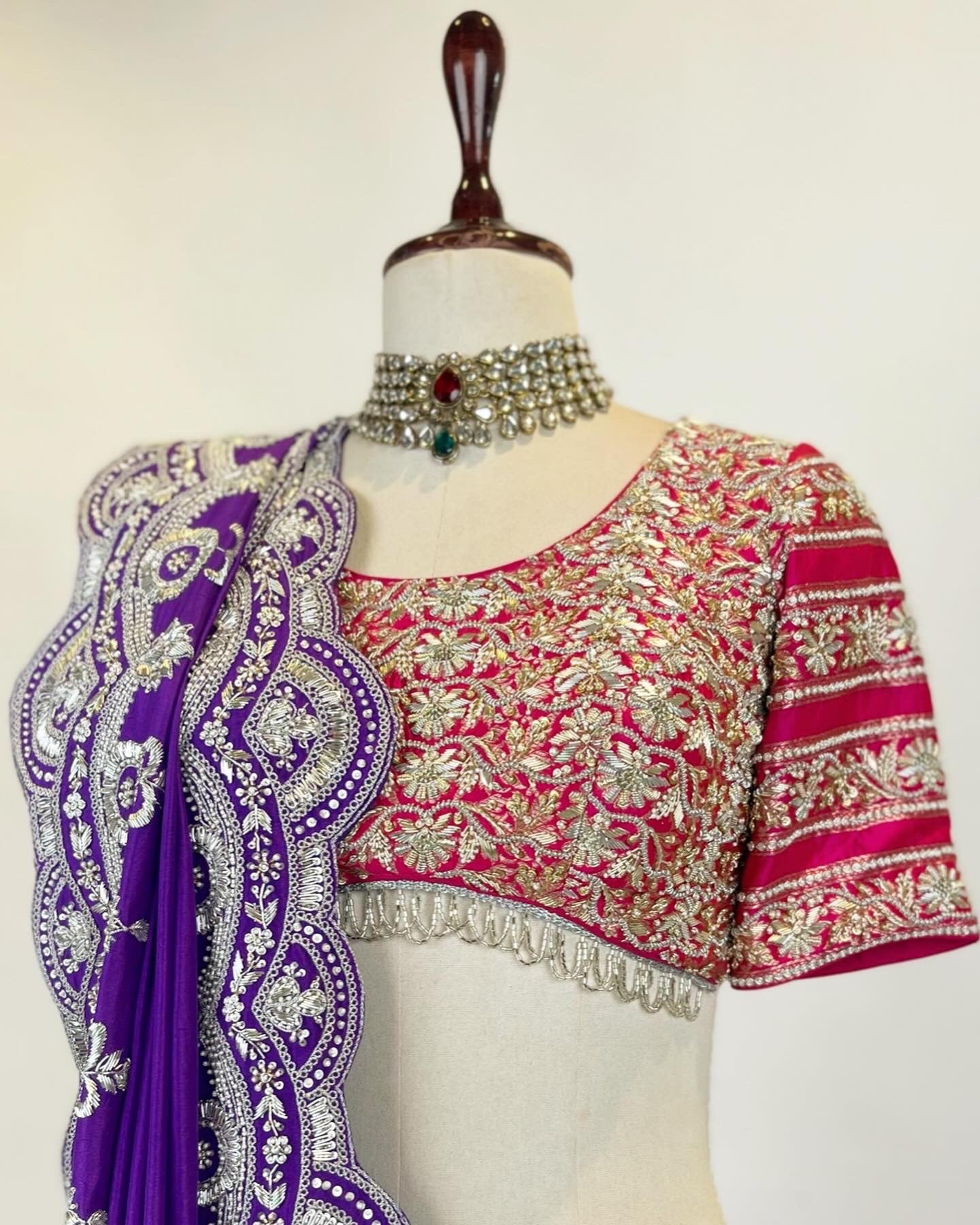 KADWA BANARASI GANGA JAMUNA WEAVE LEHENGA IN DABKA SAADI ZARDOSI & MARODI WORK