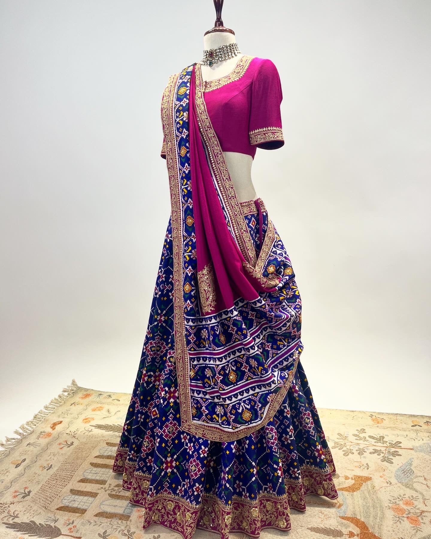 DOUBLE IKAT PATAN PATOLA LEHENGA IN MAROD