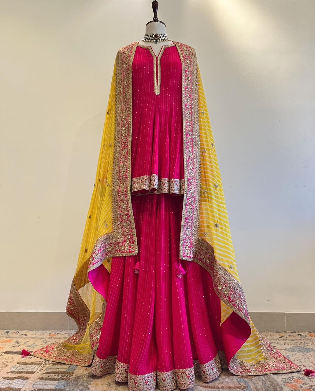 PINK KURTA SHARARA ENSEMBLE