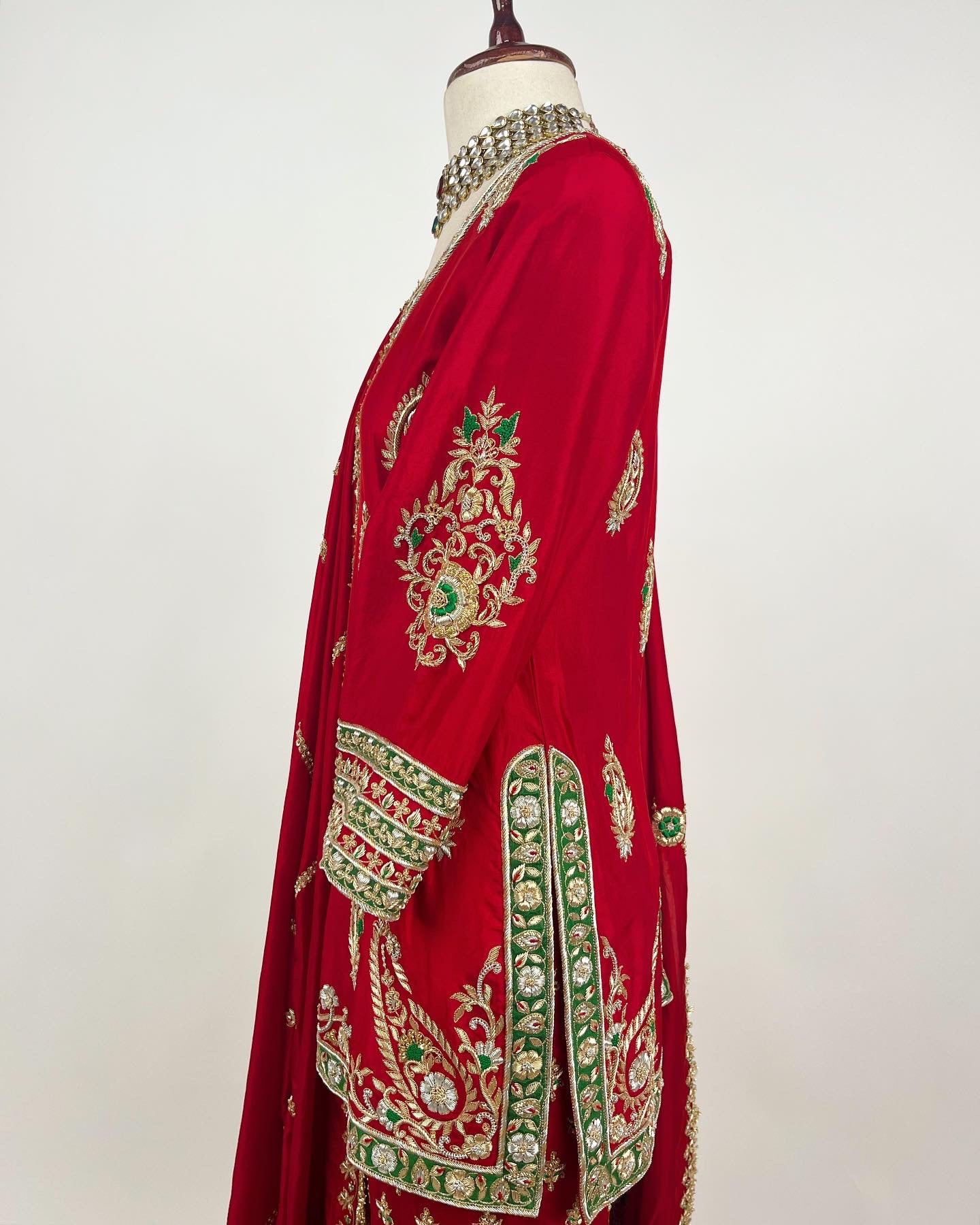 GANGA JAMUNA ZARDOSI & FINE FRENCH KNOT GHARARA ENSEMBLE