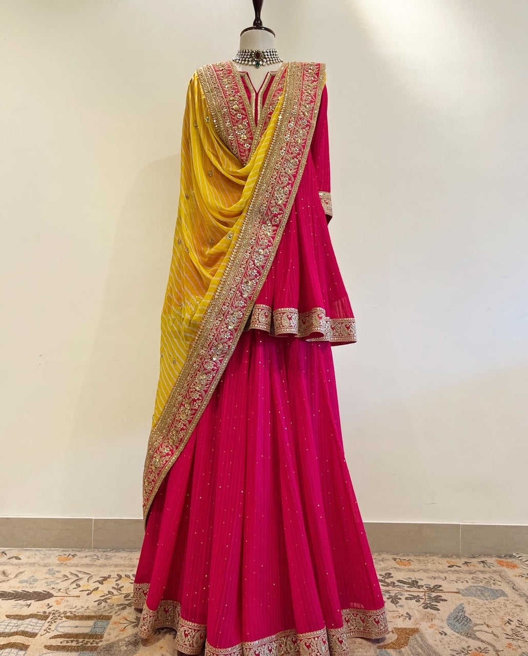 PINK KURTA SHARARA ENSEMBLE