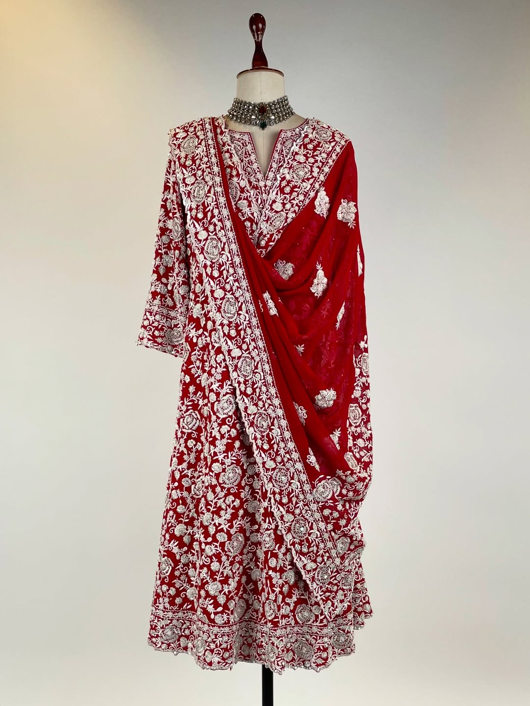 PARSIGARA AND ZARDOSI A LINE GEORGETTE KURTA ENSEMBLE