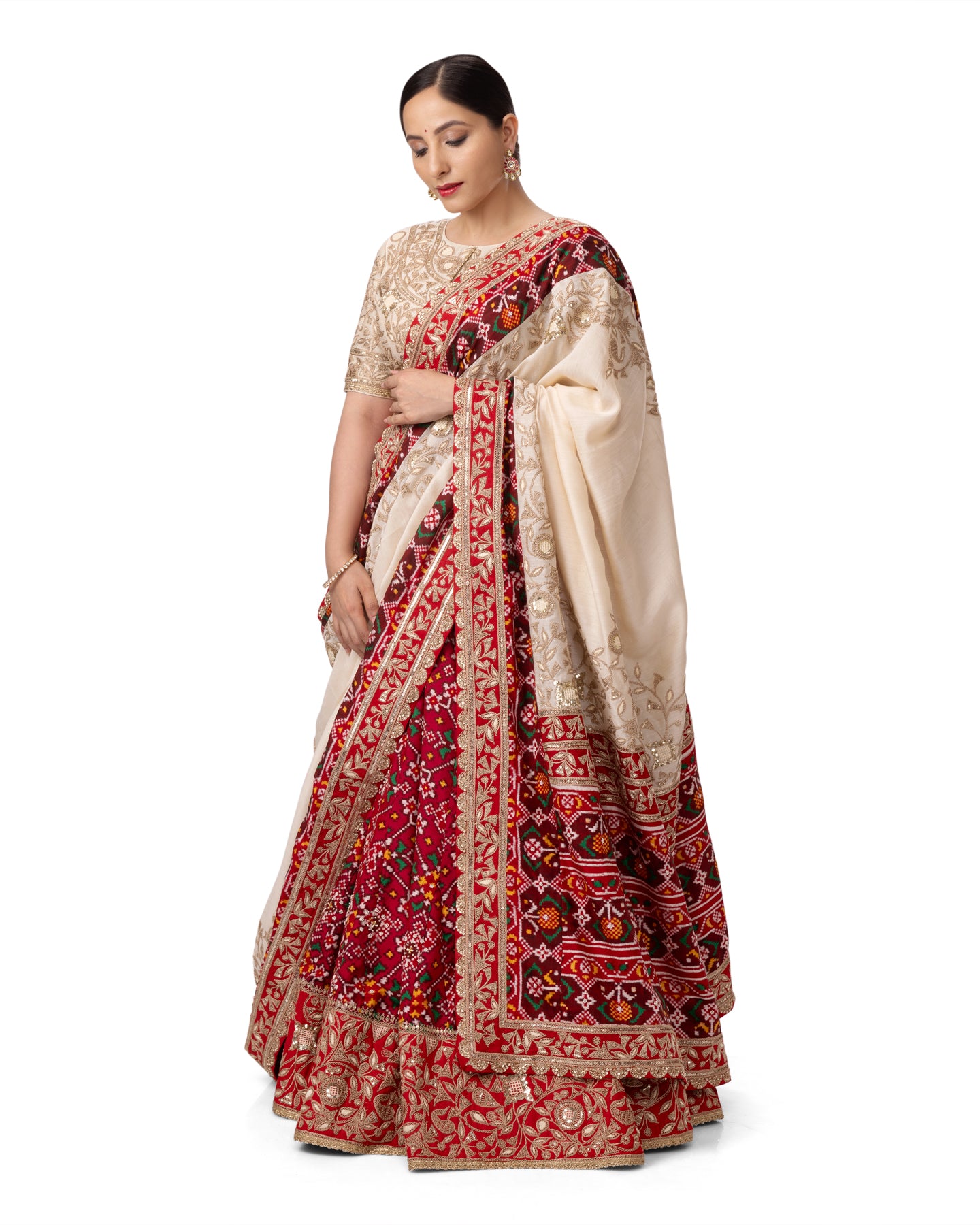 DOUBLE IKAT PATAN PATOLA LEHENGA IN MARODI