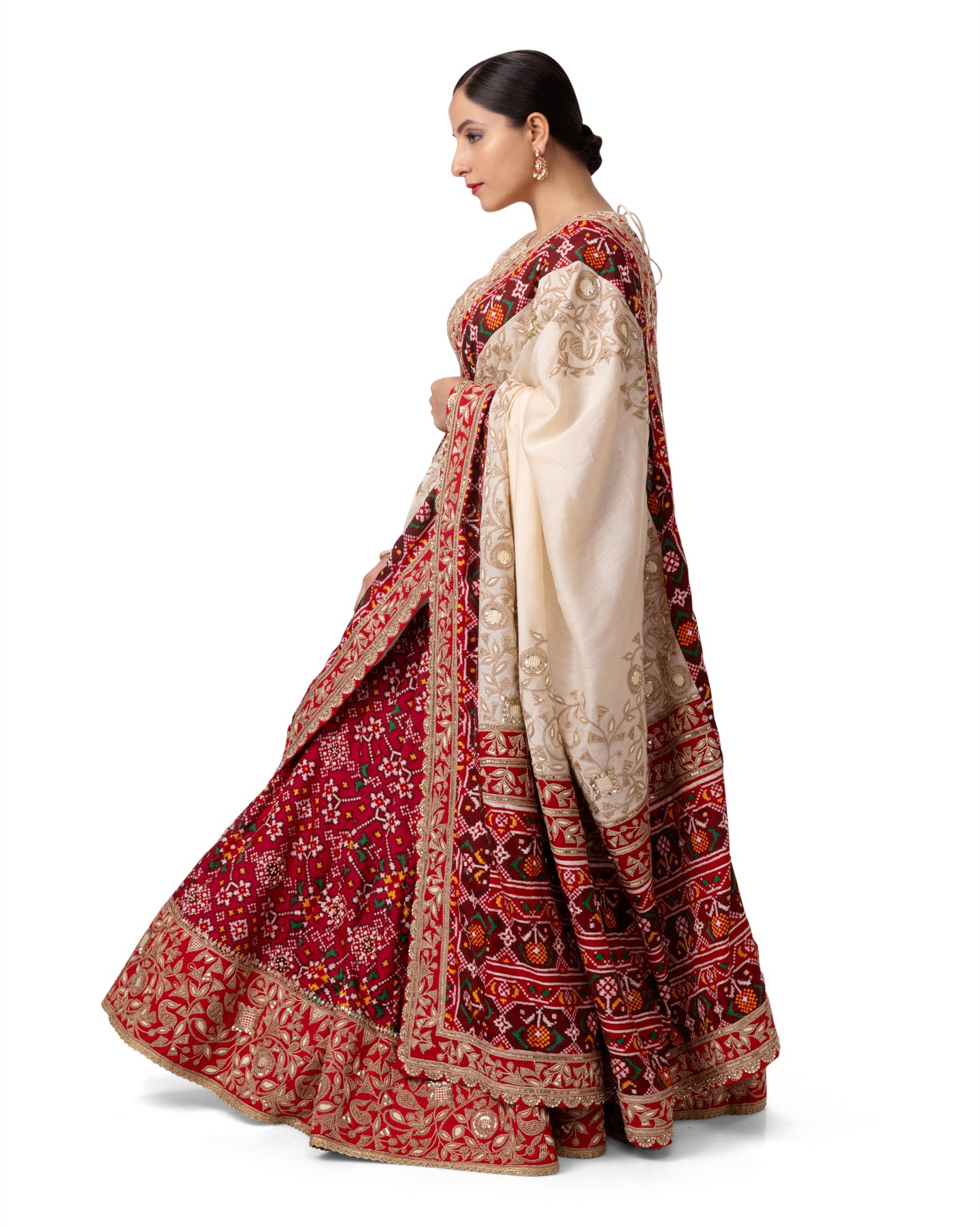 DOUBLE IKAT PATAN PATOLA LEHENGA IN MARODI