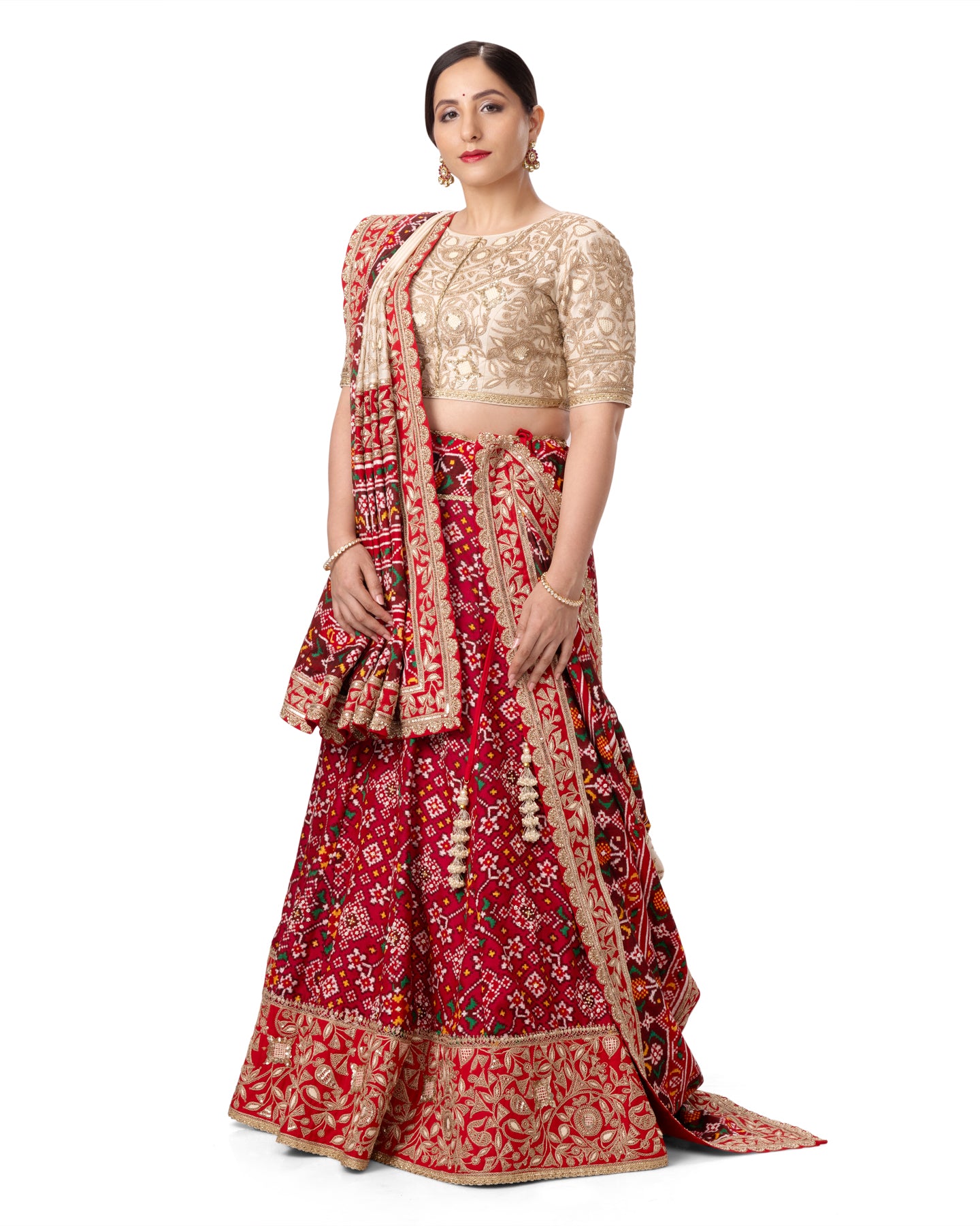 DOUBLE IKAT PATAN PATOLA LEHENGA IN MARODI